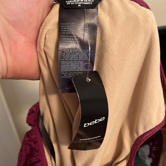 Bebe Off One Shoulder Purple Dress - Picture 10 of 12